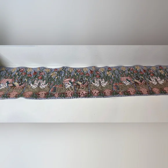 Vintage Long Easter Table Runner 11 1/2 W X 70L - Picture 2 of 4